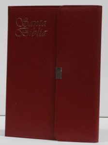 Biblia RVR 065cXB imitación Piel granate, broche, concordancia.