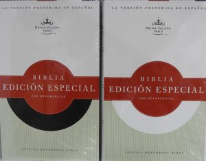 Biblia RVR Edición Especial, piel fabricada, con referencias e índice.