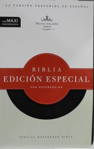 Biblia RVR Edición Especial piel fabricada negra, maxi concordancia.