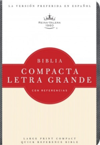 Biblia RVR Compacta Letra grande con referencias. Color granate.